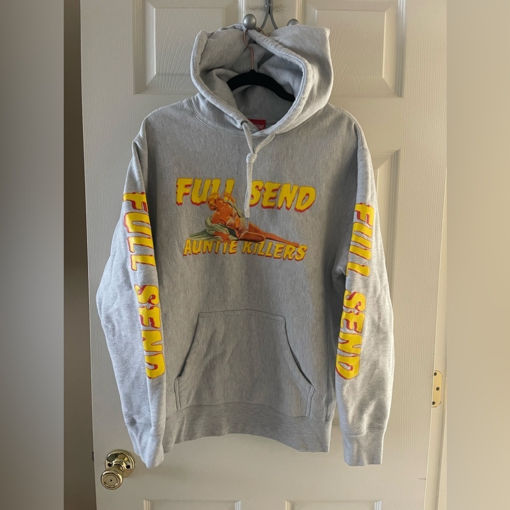 Full Send Auntie Killers hooded sweatshirt • Size Medium